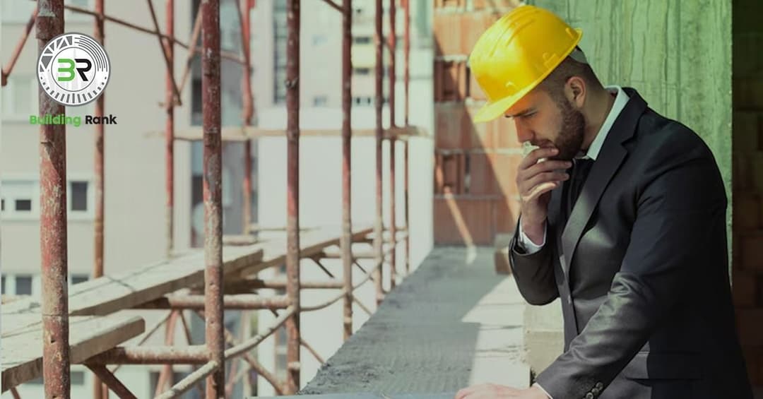 مهندس فحص مباني معتمد من شركة Building Rank في الإمارات يفحص العقار بدقة باستخدام أجهزة حديثة لتحديد العيوب الخفية قبل الشراء